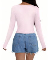 Solid Color Ruched Cropped T-shirt